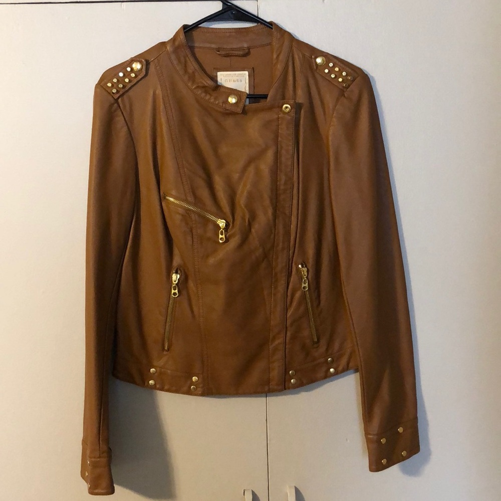 Guess brand leather jacket